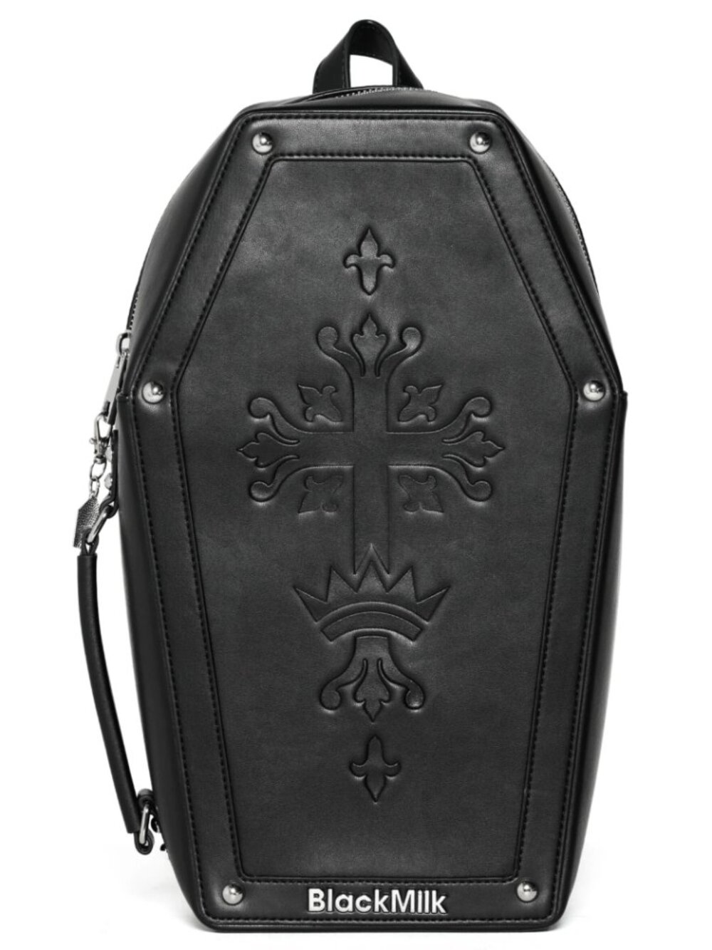 NWT Blackmilk Black Embossed Coffin Backpack